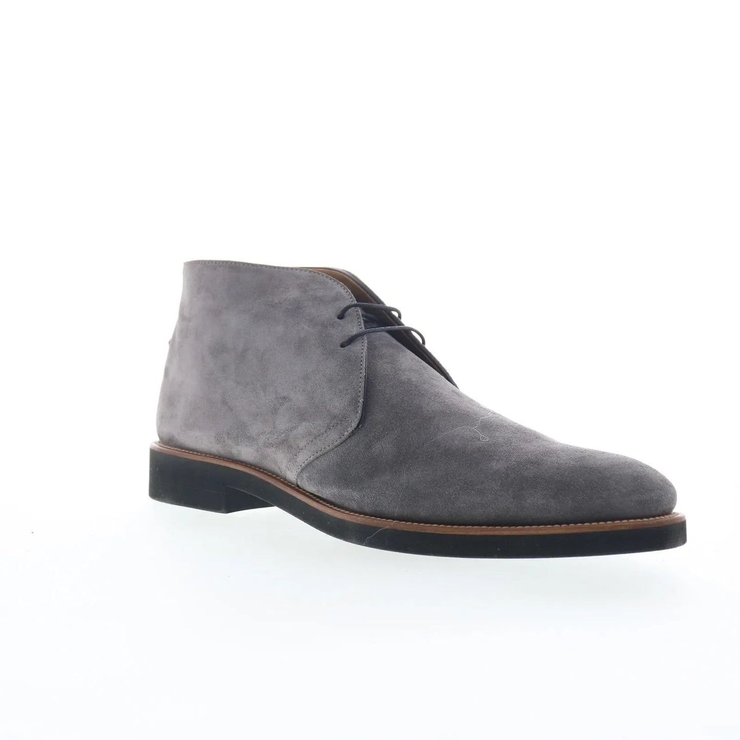 Di Bianco Gomma GBF409 Mens Gray Suede Lace Up Chukkas Boots