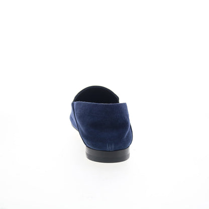 Di Bianco Gallipoli Mens Blue Suede Slip On Loafers & Slip Ons Casual Shoes