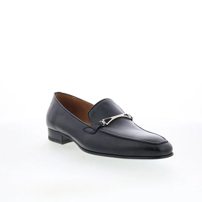 Pastori by Di Bianco Geta Mens Black Leather Loafers & Slip Ons Casual Shoes