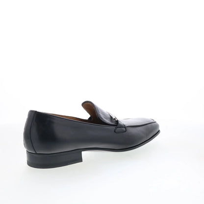 Pastori by Di Bianco Geta Mens Black Leather Loafers & Slip Ons Casual Shoes