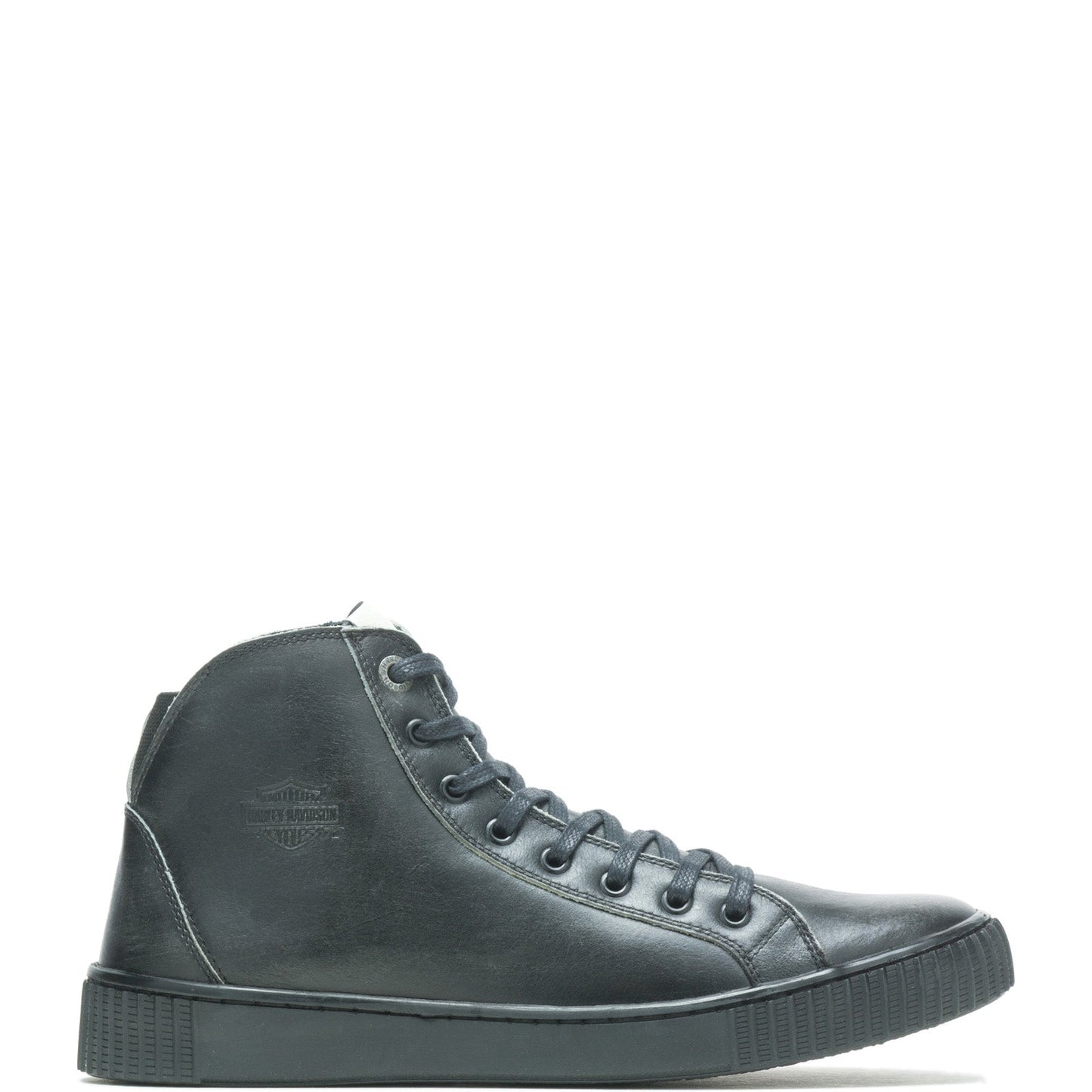 Harley-Davidson Barren 5" Leather Lace Mens Black Lifestyle Sneakers Shoes
