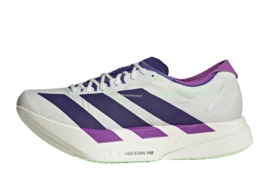 Adizero Adios Pro 4 Men's :Core White | Collegiate Purple