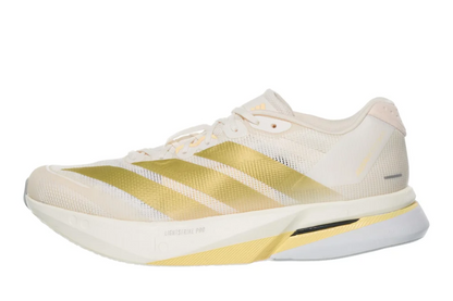 Adizero Boston 13 Women's :Chalk White | Gold Metallic