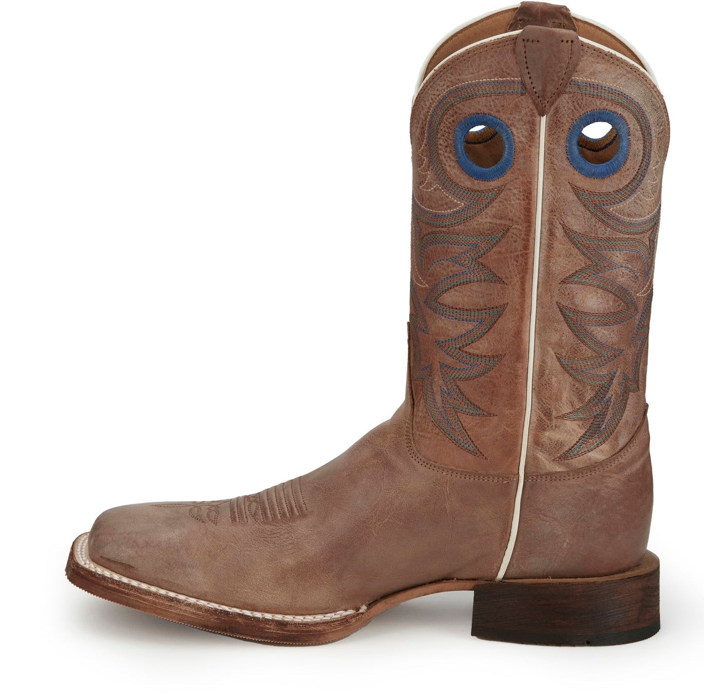 Justin Boots Caddo Square Toe Cowhide Mens Brown Cowboy Western Boots