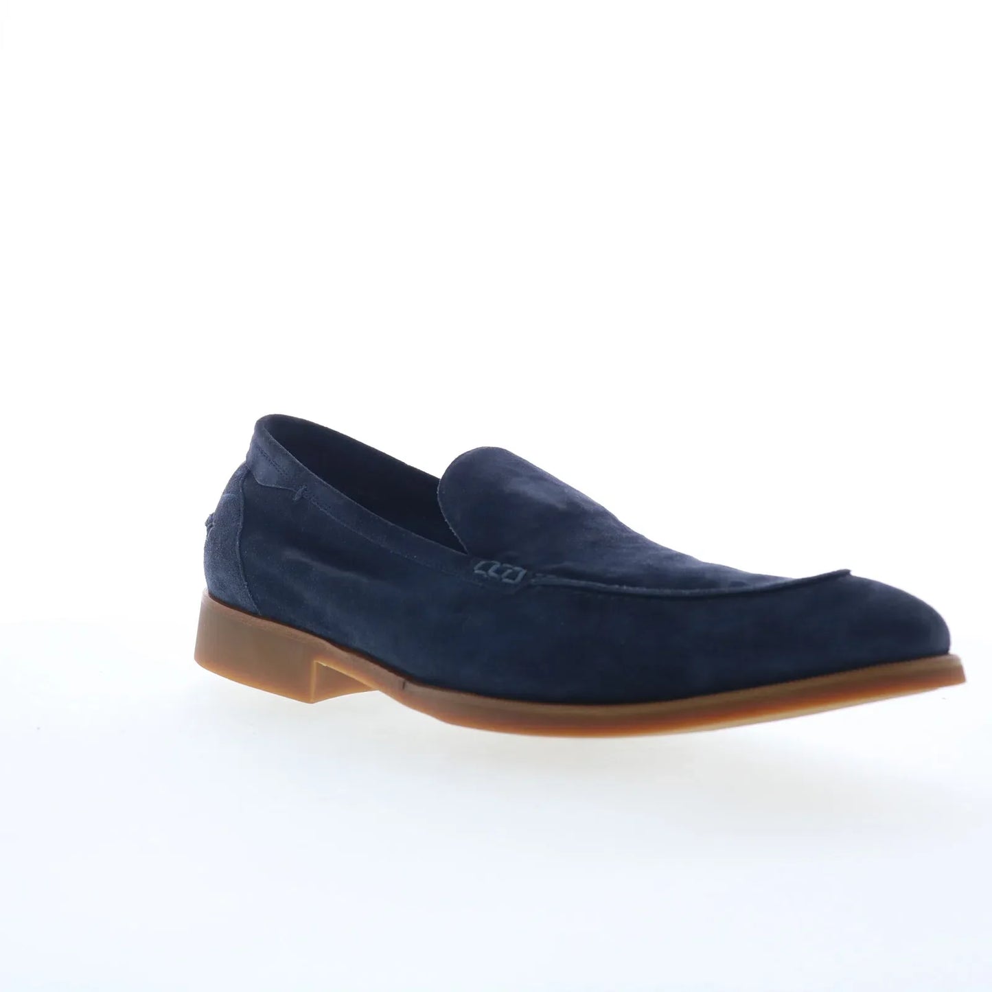 Di Bianco Lucius Mens Blue Suede Slip On Loafers & Slip Ons Casual Shoes