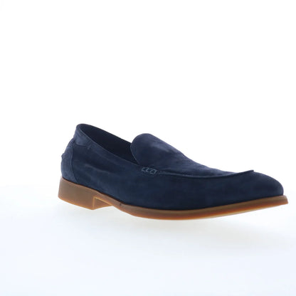 Di Bianco Lucius Mens Blue Suede Slip On Loafers & Slip Ons Casual Shoes