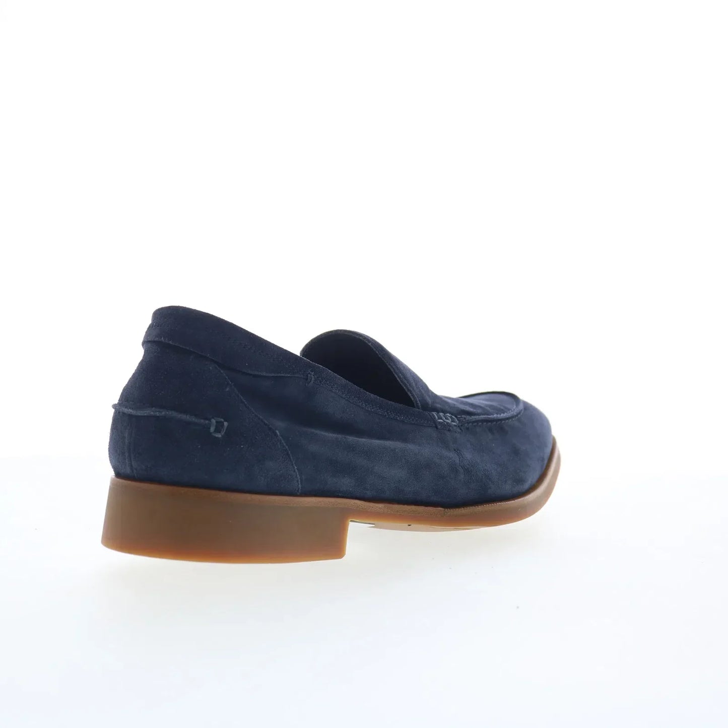 Di Bianco Lucius Mens Blue Suede Slip On Loafers & Slip Ons Casual Shoes