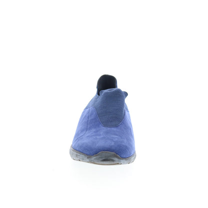 Di Bianco Macerata Mens Blue Suede Slip On Lifestyle Sneakers Shoes