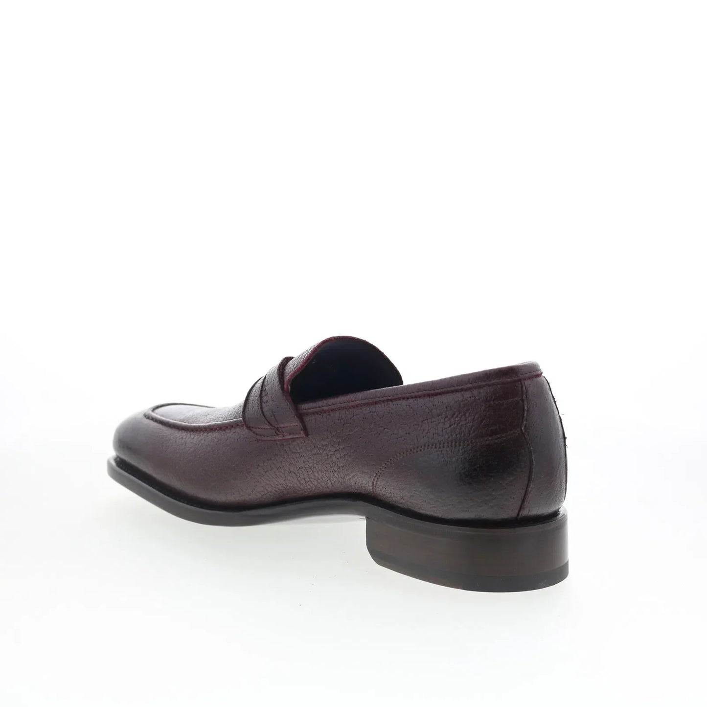 Di Bianco Manzoni Mens Burgundy Leather Loafers & Slip Ons Penny Shoes