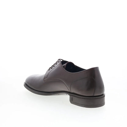 Di Bianco Marano Mens Brown Leather Oxfords & Lace Ups Plain Toe Shoes