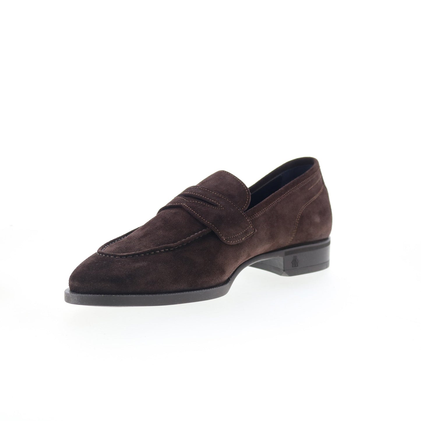 Di Bianco Miseno Mens Brown Suede Slip On Loafers & Slip Ons Penny Shoes