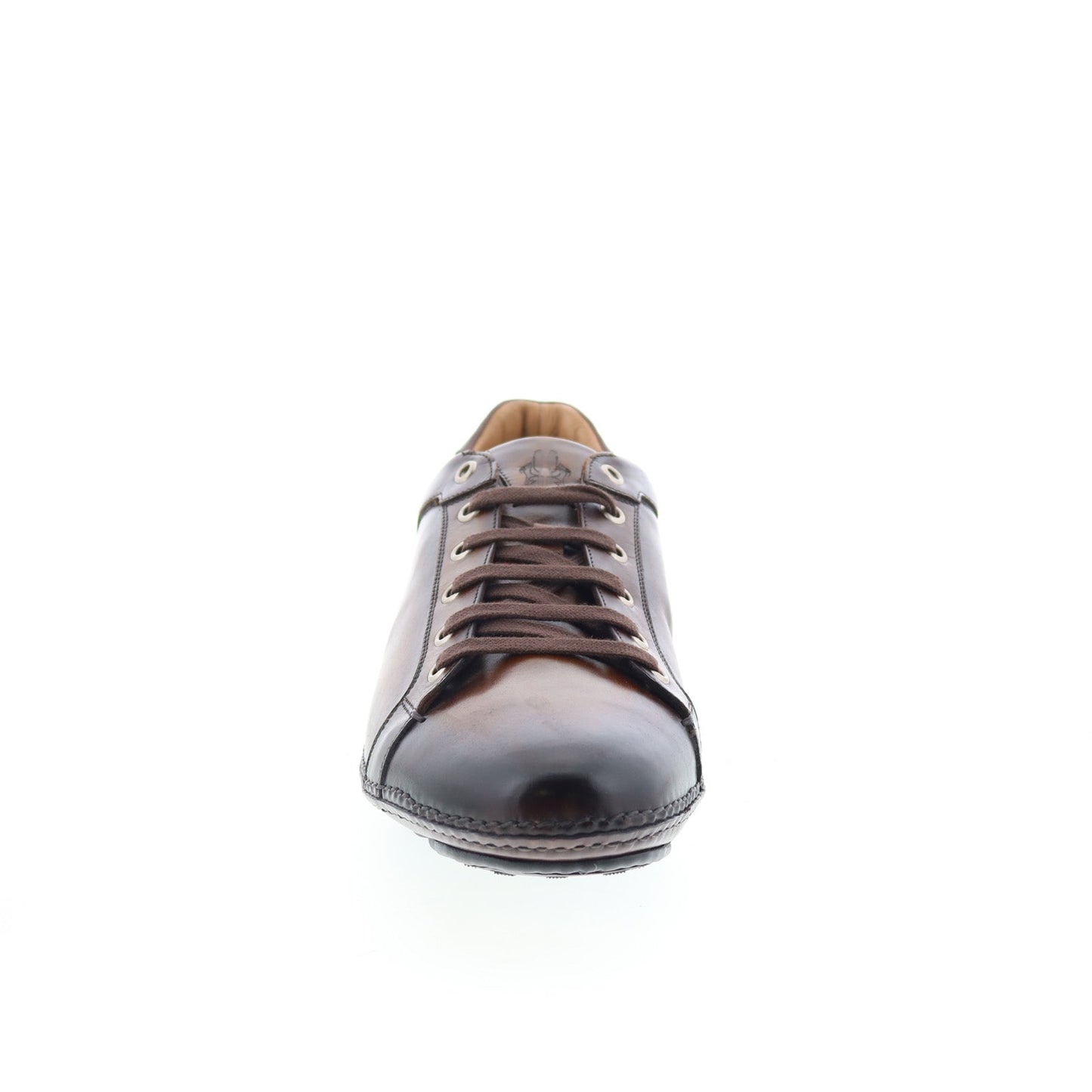 Di Bianco Olimpico Mens Brown Leather Lace Up Lifestyle Sneakers Shoes