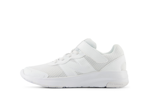 578v1 Bungee Lace with Top Strap Younger Kids' :White