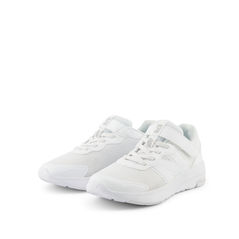 578v1 Bungee Lace with Top Strap Younger Kids' :White