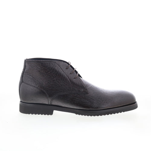 Di Bianco Pescatora Mens Brown Leather Lace Up Chukkas Boots