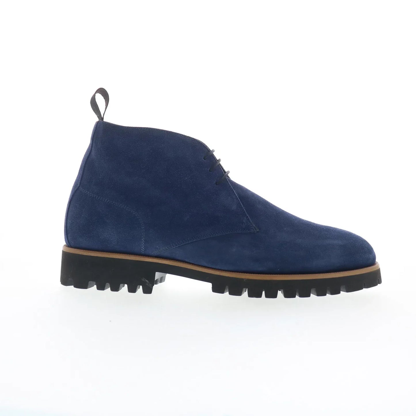 Di Bianco Pinerolo Mens Blue Suede Lace Up Chukkas Boots