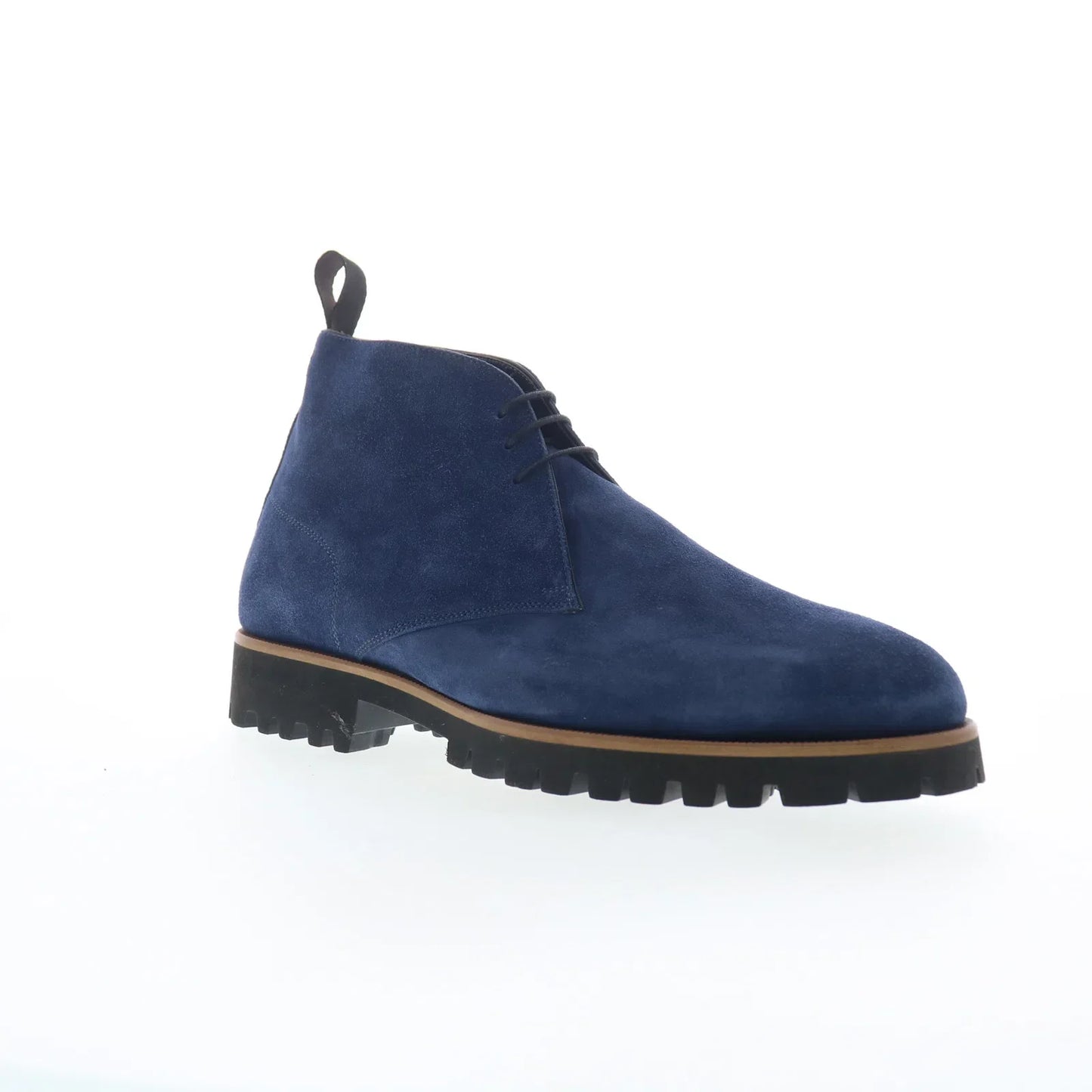 Di Bianco Pinerolo Mens Blue Suede Lace Up Chukkas Boots