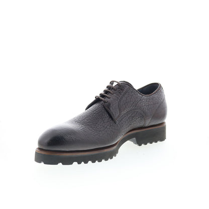 Di Bianco Pisa Mens Brown Leather Lace Up Oxfords & Lace Ups Casual Shoes