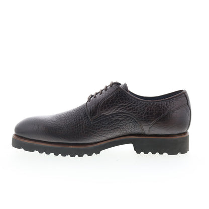 Di Bianco Pisa Mens Brown Leather Lace Up Oxfords & Lace Ups Casual Shoes