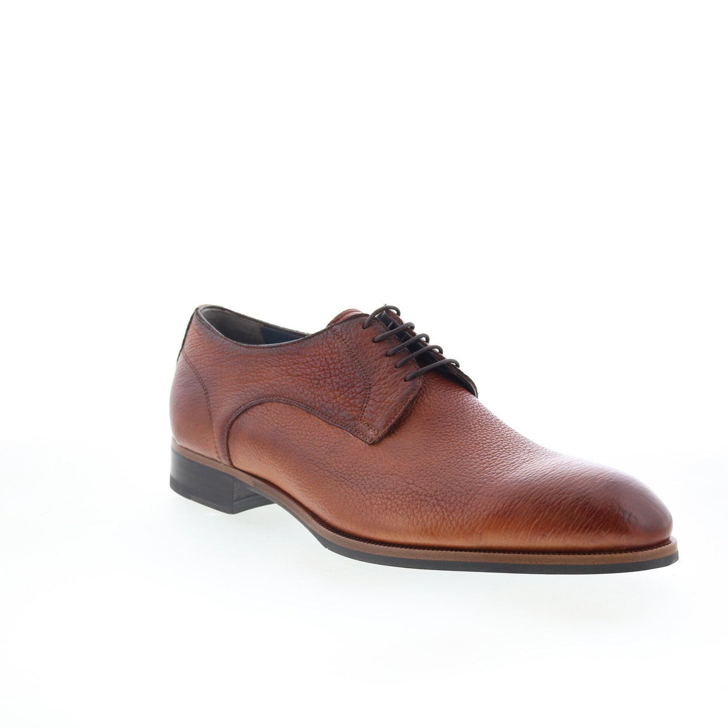 Di Bianco Pisa Mens Brown Leather Lace Up Oxfords & Lace Ups Casual Shoes