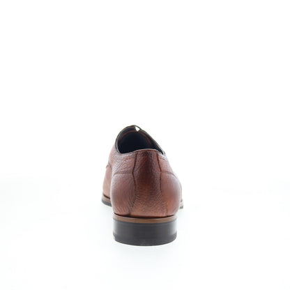 Di Bianco Pisa Mens Brown Leather Lace Up Oxfords & Lace Ups Casual Shoes