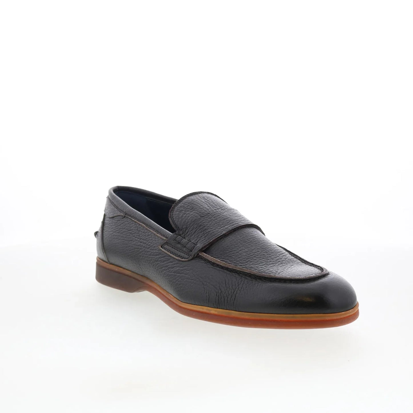 Di Bianco Procida Mens Brown Leather Slip On Loafers & Slip Ons Casual Shoes