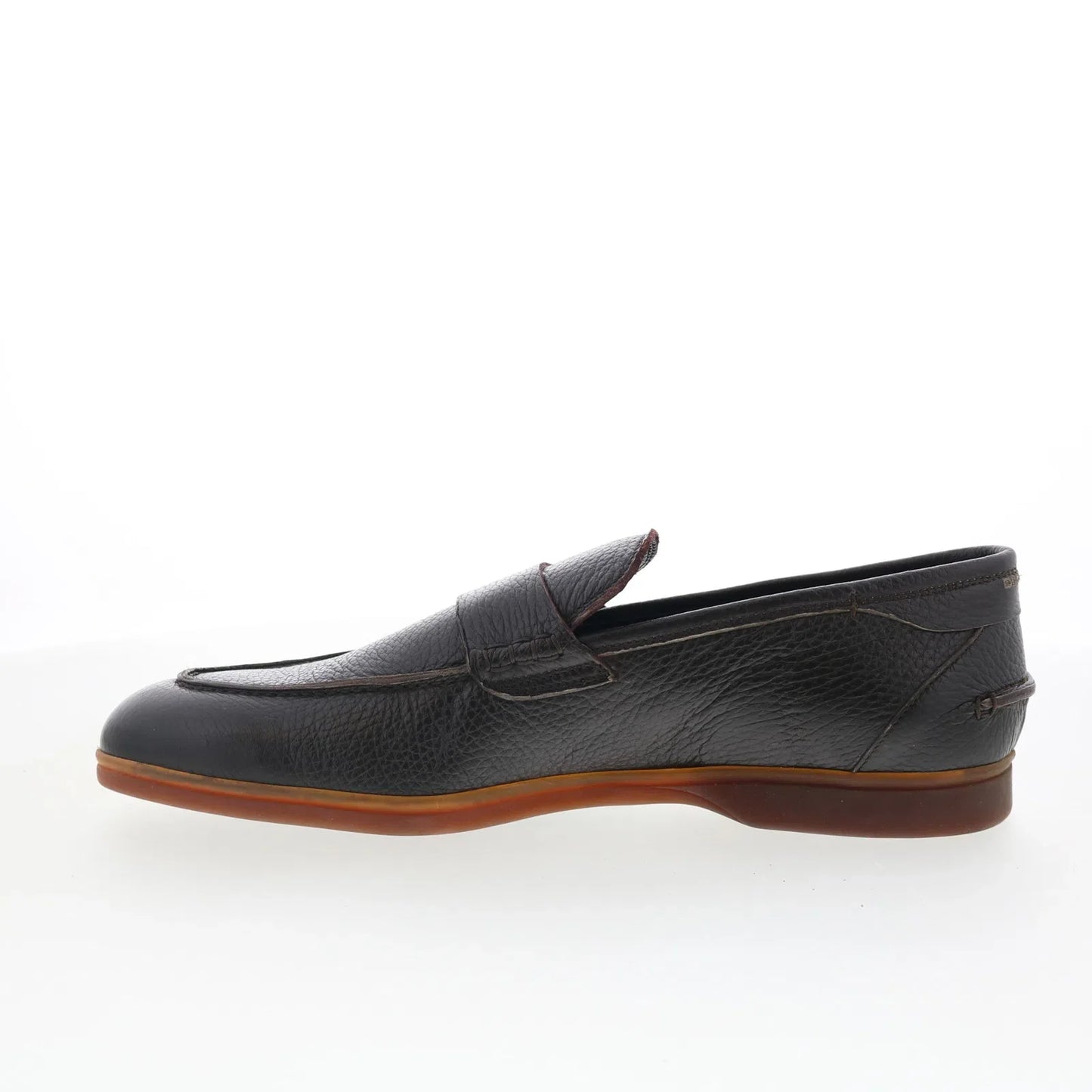 Di Bianco Procida Mens Brown Leather Slip On Loafers & Slip Ons Casual Shoes