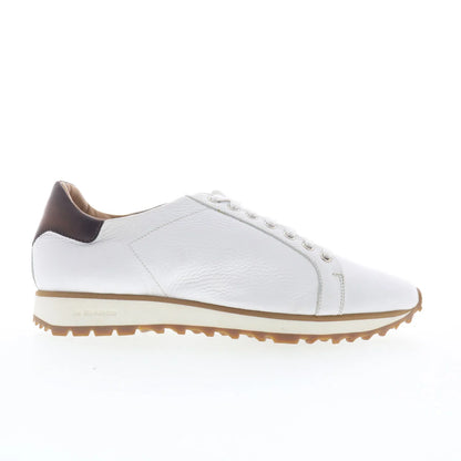 Di Bianco SB307 Mens White Leather Lace Up Lifestyle Sneakers Shoes