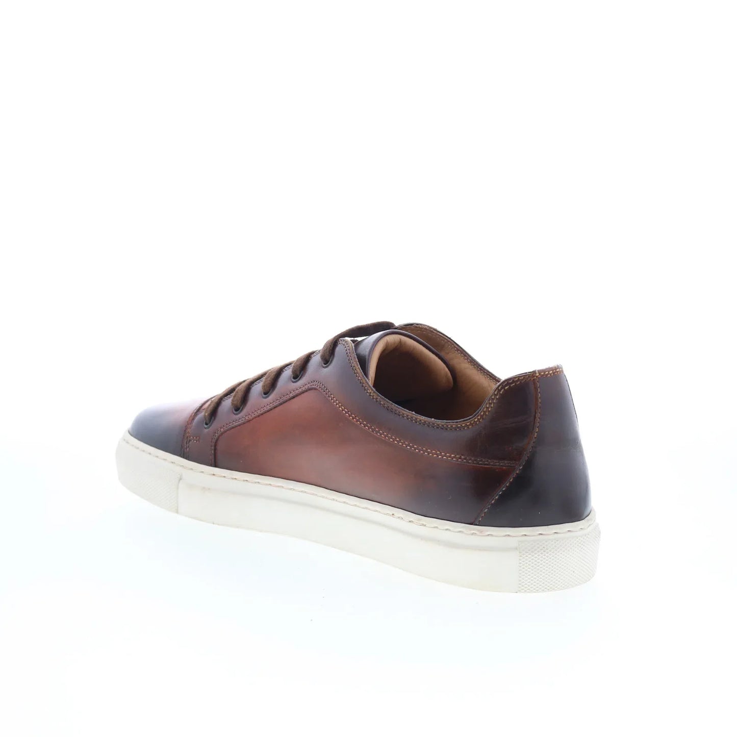 Di Bianco SB646 Mens Brown Leather Lace Up Lifestyle Sneakers Shoes