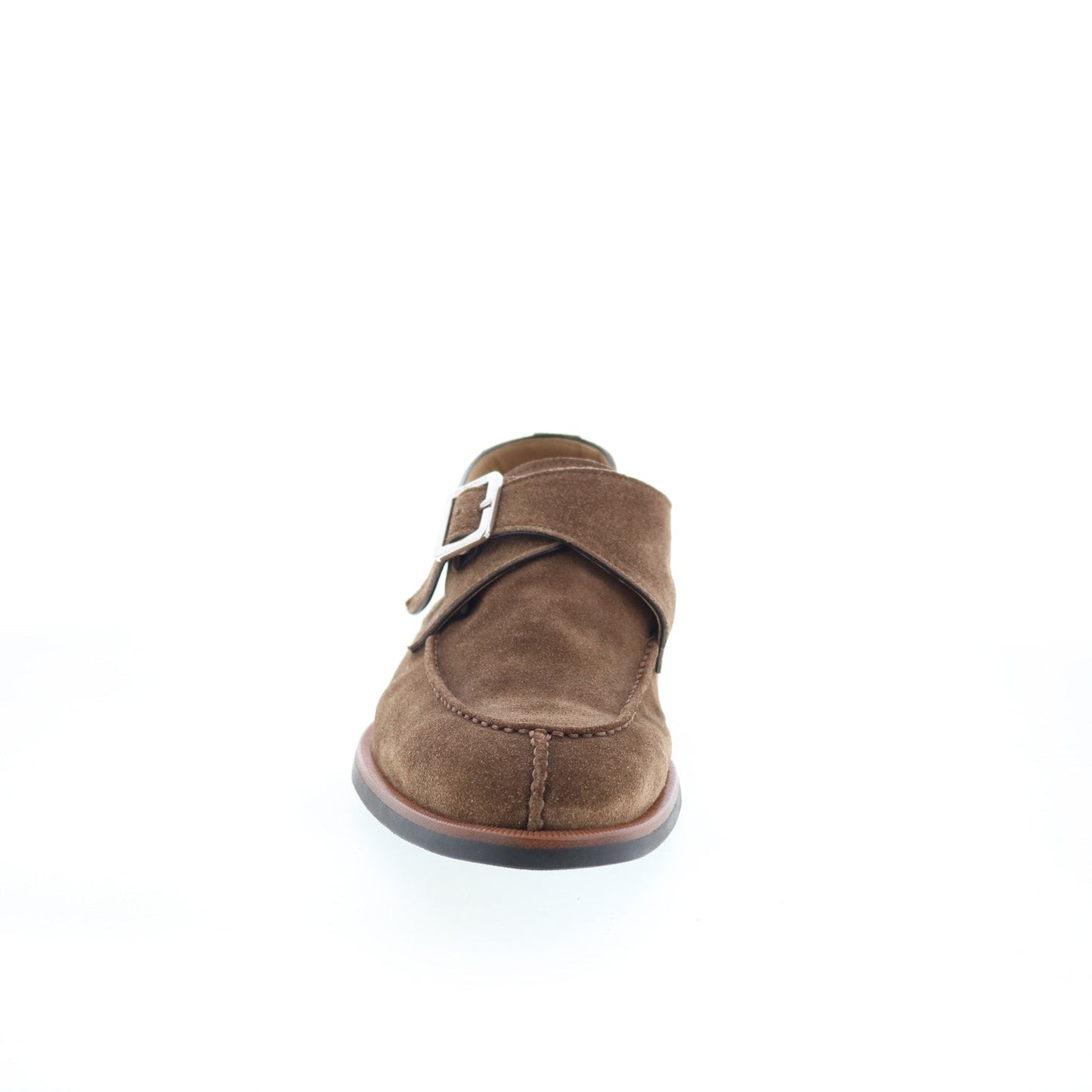 Di Bianco SC542 Mens Brown Suede Hook & Loop Loafers & Slip Ons Casual Shoes