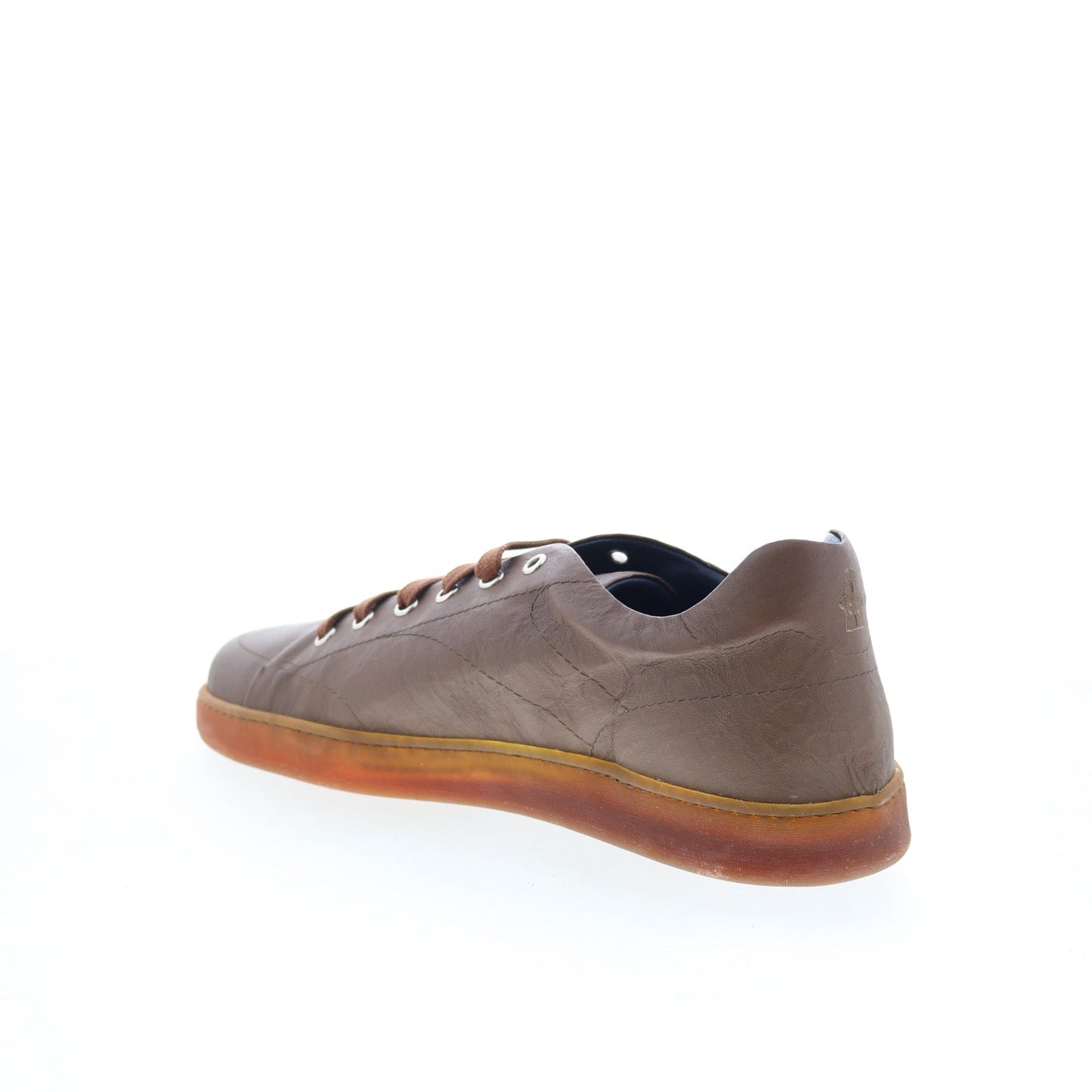 Di Bianco Saraceno Mens Brown Leather Lace Up Lifestyle Sneakers Shoes