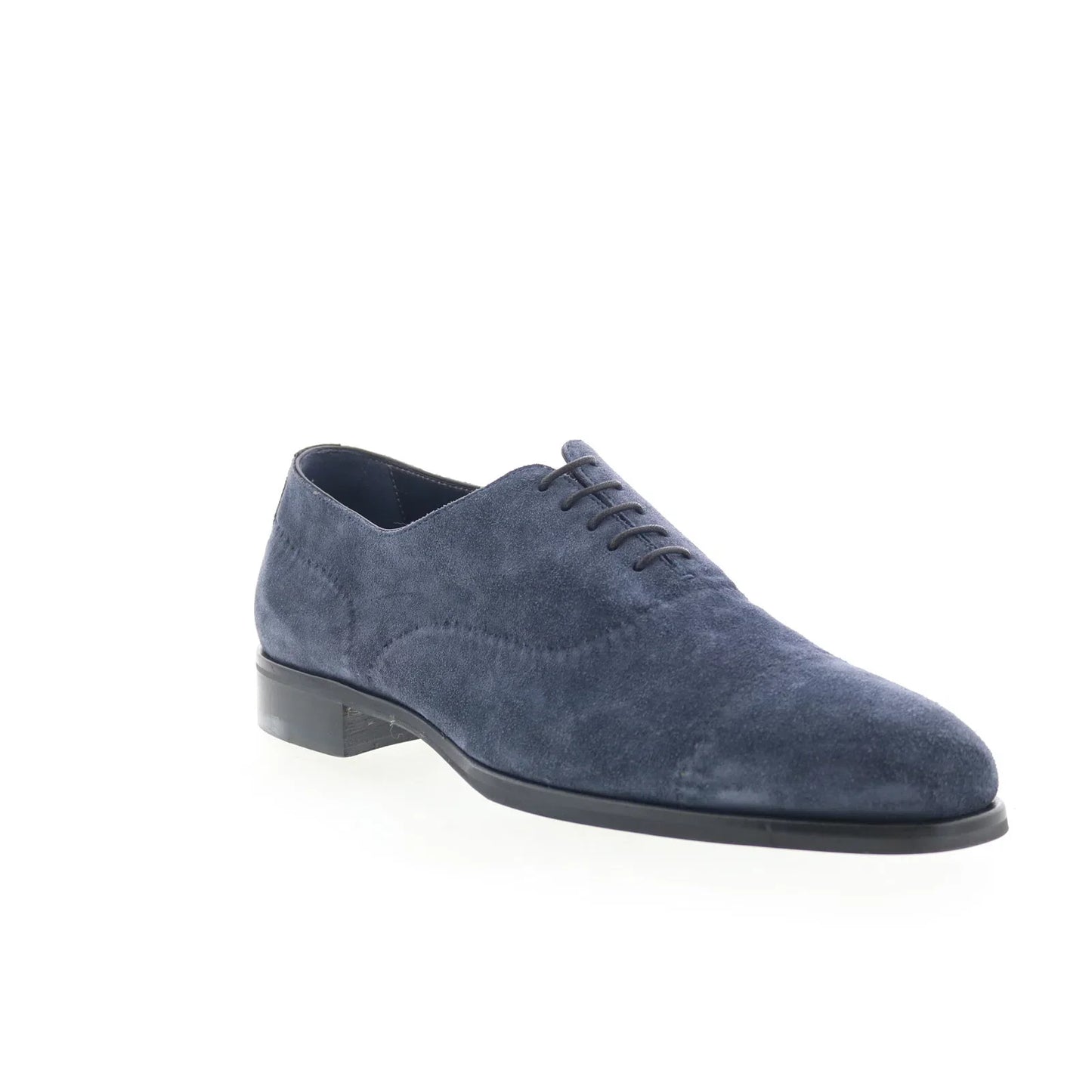 Di Bianco Scala Mens Blue Suede Lace Up Oxfords & Lace Ups Plain Toe Shoes