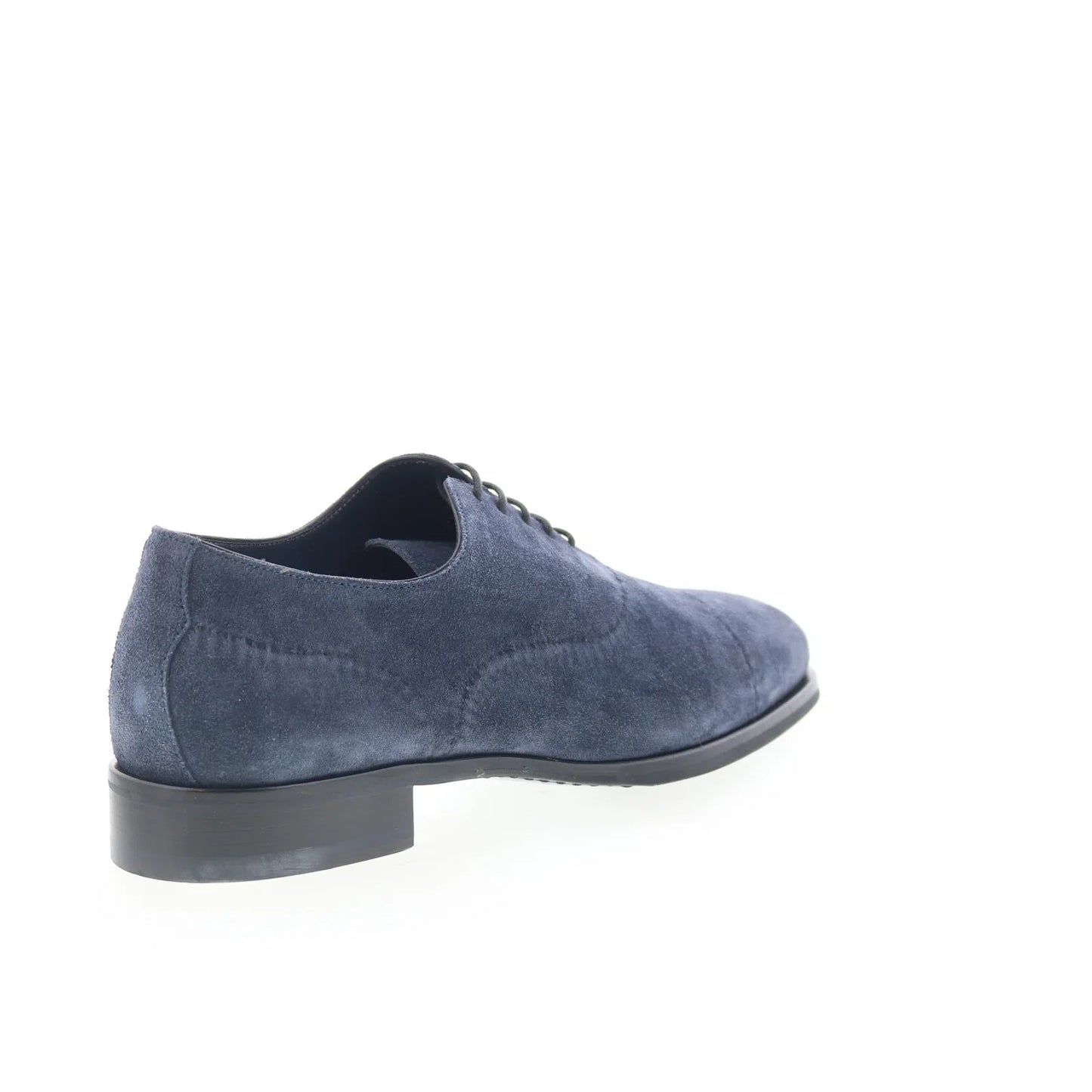 Di Bianco Scala Mens Blue Suede Lace Up Oxfords & Lace Ups Plain Toe Shoes
