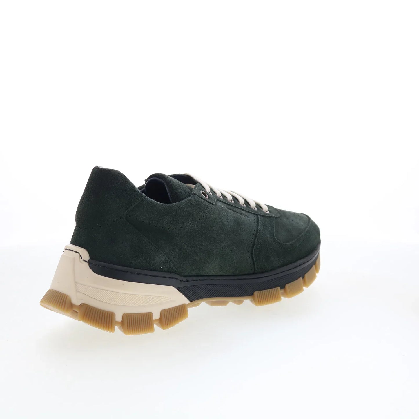 Di Bianco Sondrio Mens Green Suede Lace Up Lifestyle Sneakers Shoes