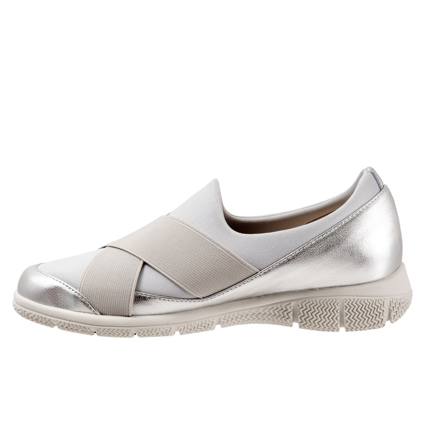 Trotters Urbana T2167-044 Womens Silver Canvas Lifestyle Sneakers Shoes
