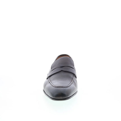 Pastori by Di Bianco Tacitus Mens Brown Leather Loafers & Slip Ons Penny Shoes