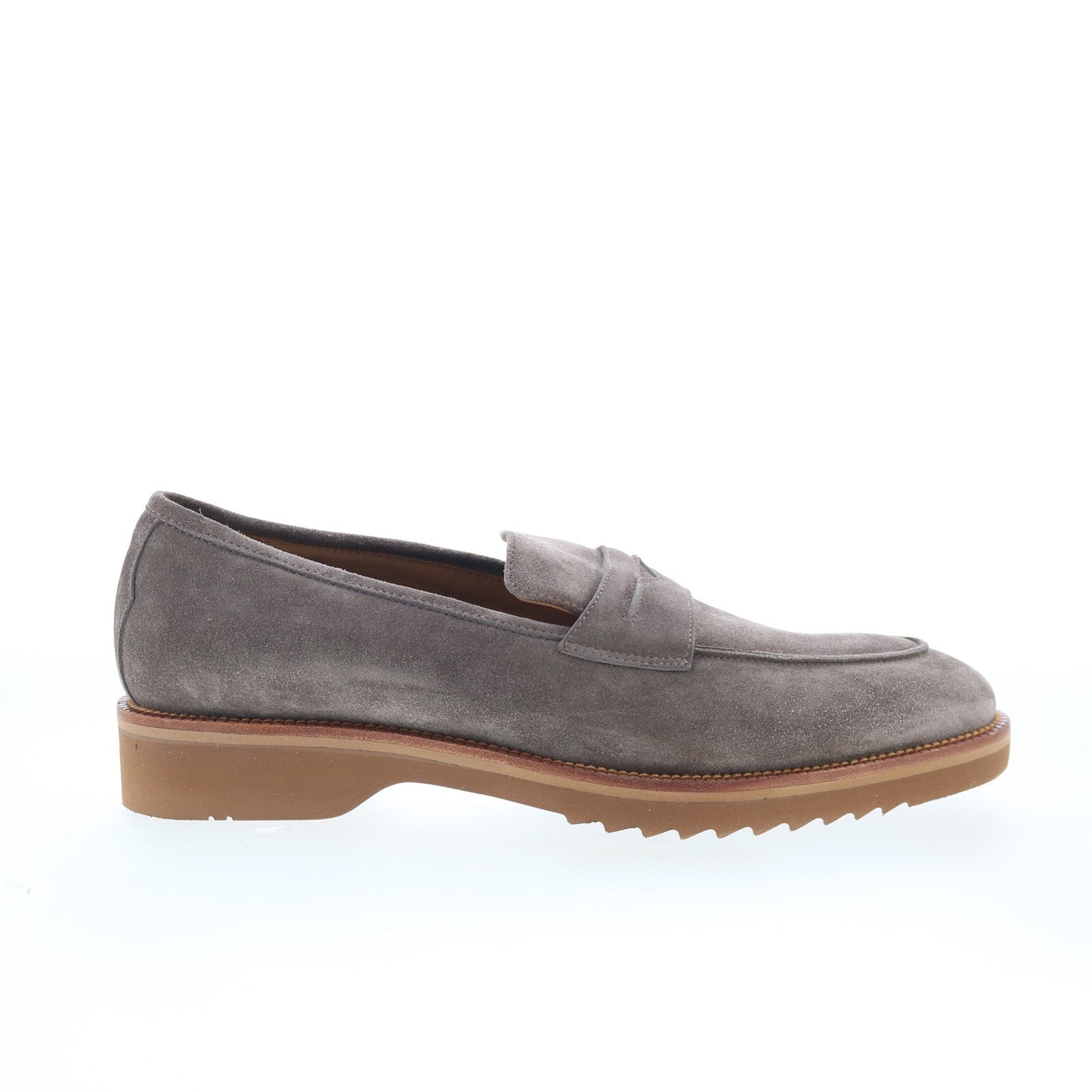 Pastori by Di Bianco Titus Mens Gray Suede Loafers & Slip Ons Penny Shoes