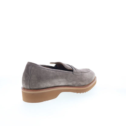 Pastori by Di Bianco Titus Mens Gray Suede Loafers & Slip Ons Penny Shoes