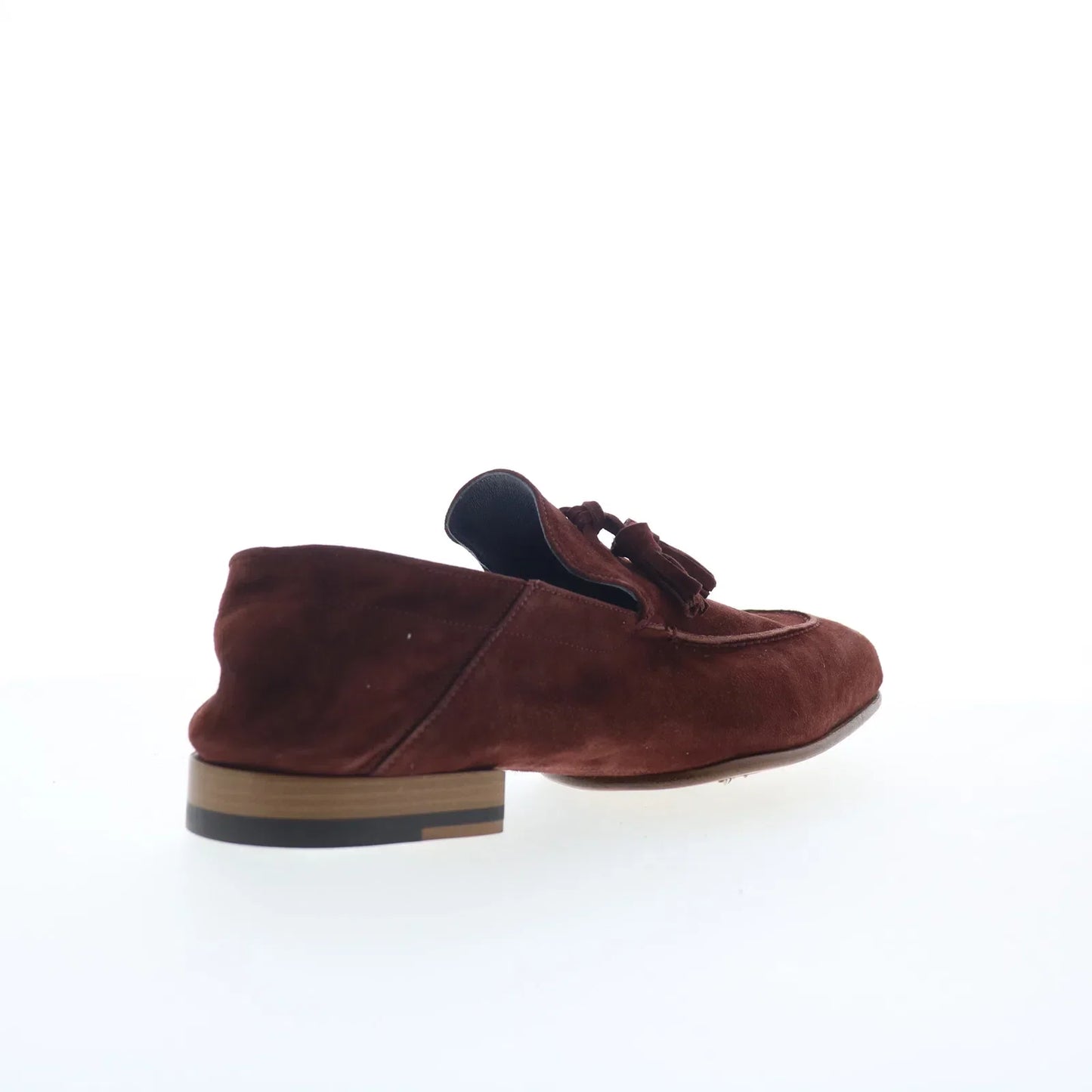 Di Bianco Trani Mens Burgundy Suede Loafers & Slip Ons Casual Shoes