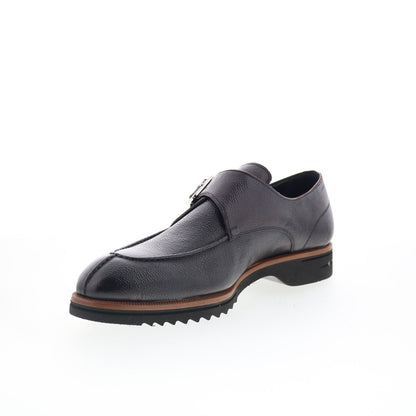 Di Bianco Treviso Mens Black Leather Loafers & Slip Ons Casual Shoes