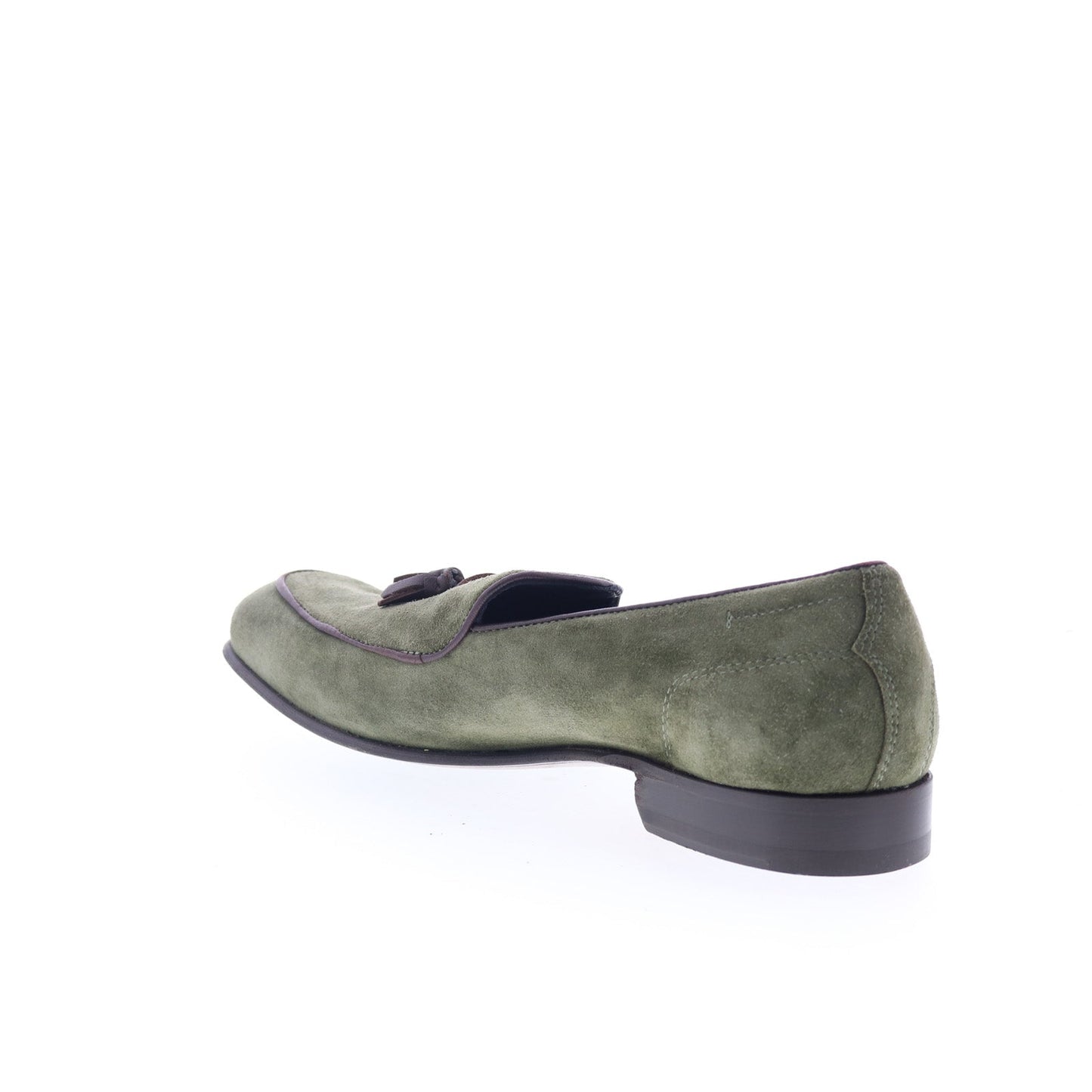 Di Bianco Vomero Mens Green Suede Slip On Loafers & Slip Ons Casual Shoes