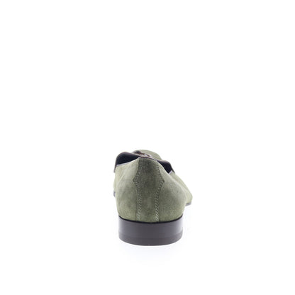 Di Bianco Vomero Mens Green Suede Slip On Loafers & Slip Ons Casual Shoes
