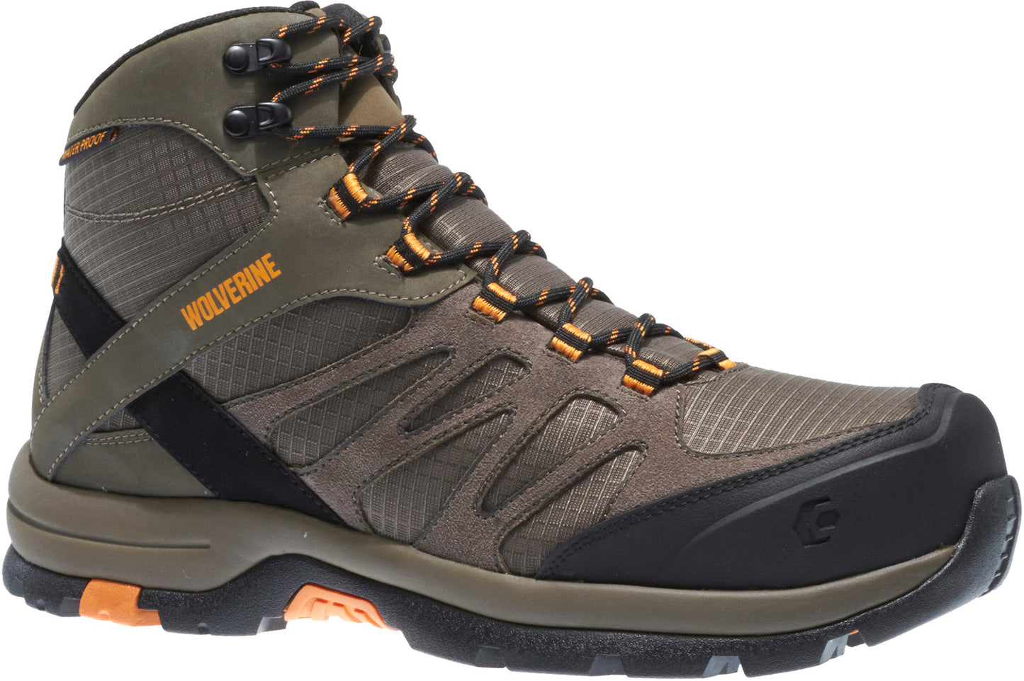 Wolverine Fletcher NT Mid Waterproof Work Hiker Mens Brown Work Boots
