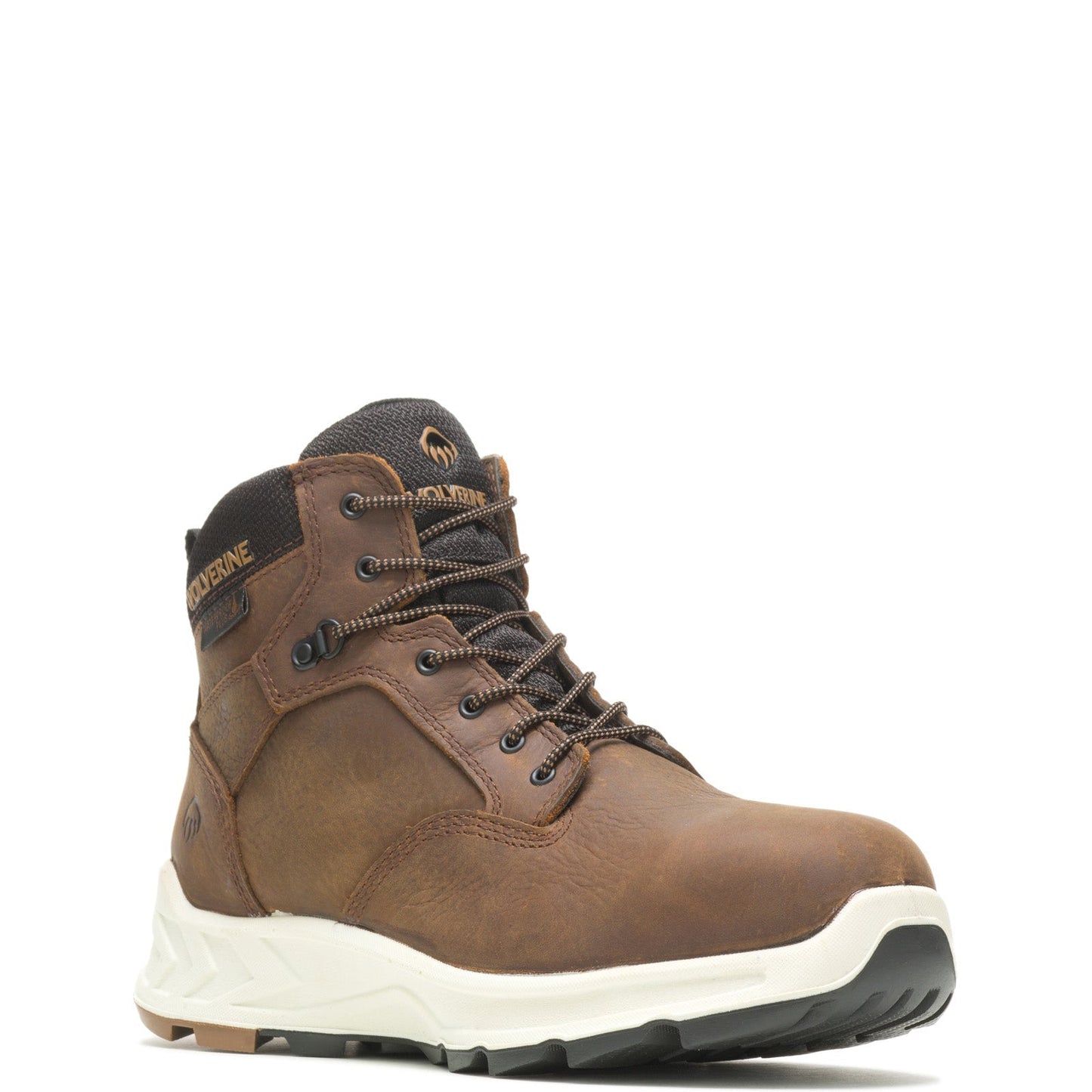 Wolverine Shiftplus LX Dsprg Waterproof CarbonMax Mid Mens Brown Work Boots