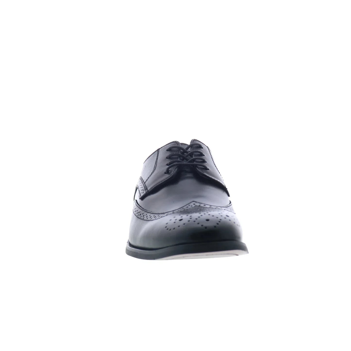La Milano A590 Mens Black Leather Oxfords & Lace Ups Wingtip & Brogue Shoes