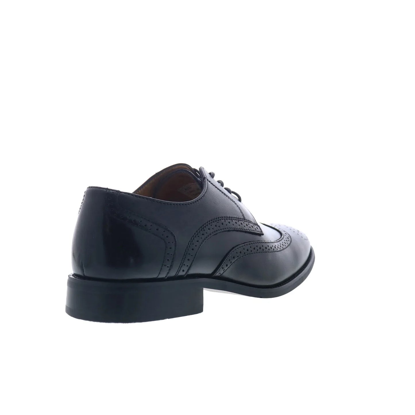 La Milano A590 Mens Black Leather Oxfords & Lace Ups Wingtip & Brogue Shoes
