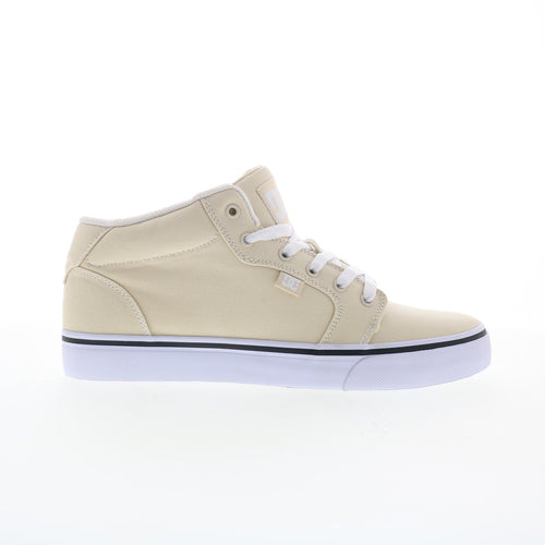 DC Anvil Mid ADYS300788-CRE Mens Beige Canvas Skate Inspired Sneakers Shoes