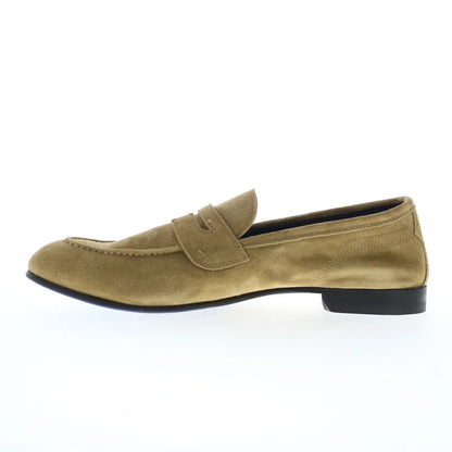 Di Bianco Agata Mens Brown Suede Slip On Loafers & Slip Ons Penny Shoes