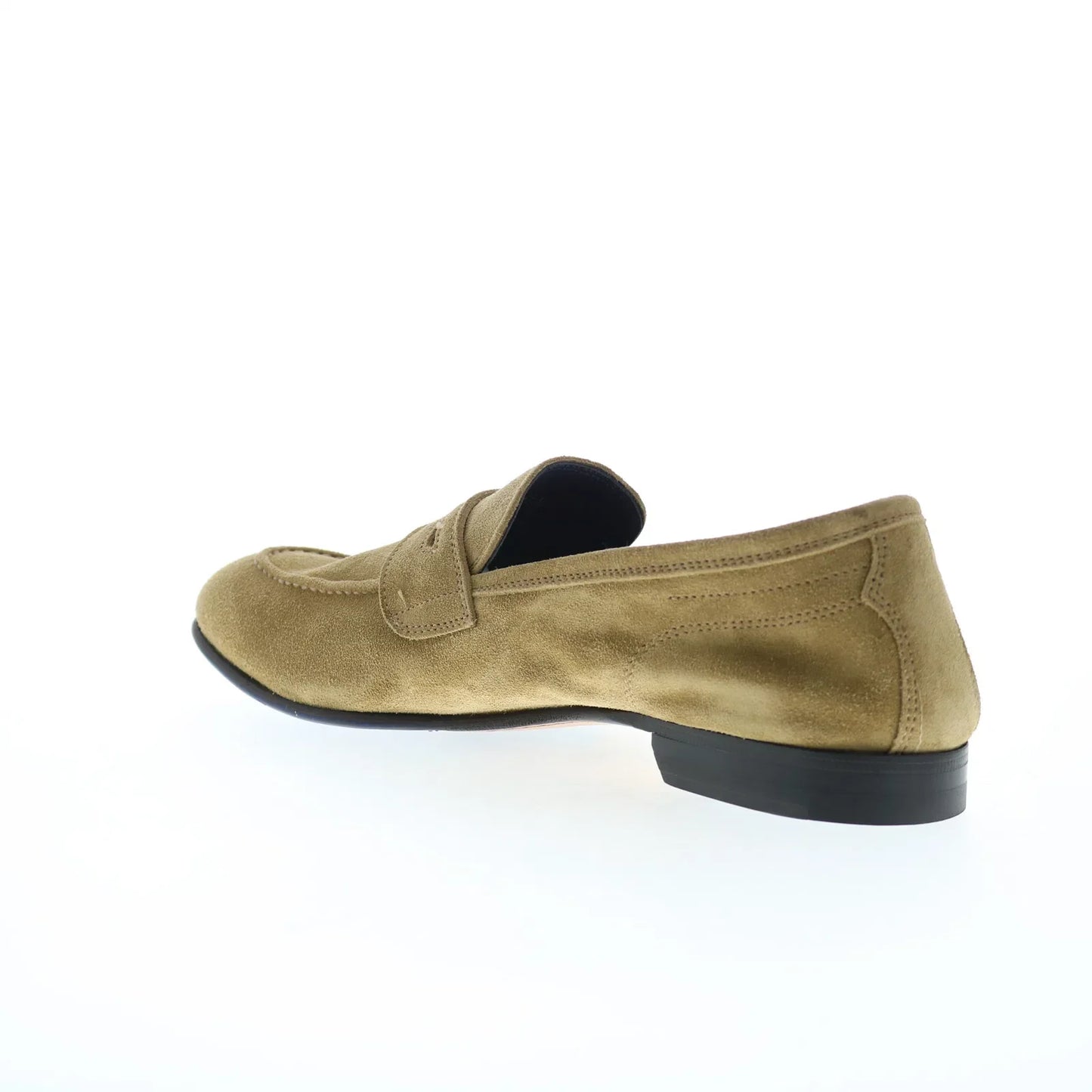 Di Bianco Agata Mens Brown Suede Slip On Loafers & Slip Ons Penny Shoes