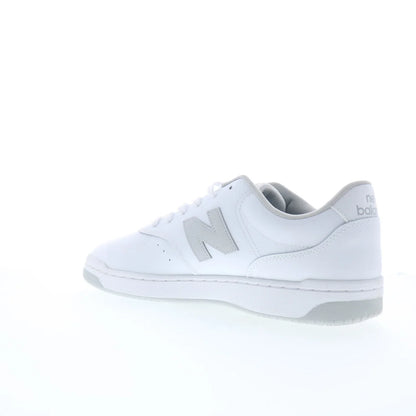 New Balance BB80 BB80GRY Mens White Leather Lace Up Lifestyle Sneakers Shoes